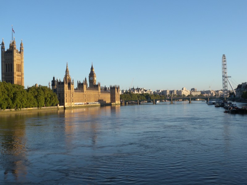 River View from Lambeth Bridge - looking east - Morning