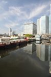 London Runs and Photo Routes - Canary Wharf from Poplar Dock -alt view