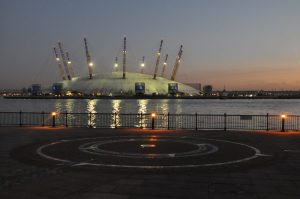 London Runs and Photo Routes - Dome at Dusk from Blackwall