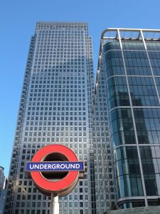 London Runs and Photo Routes - Tube on Canary Wharf