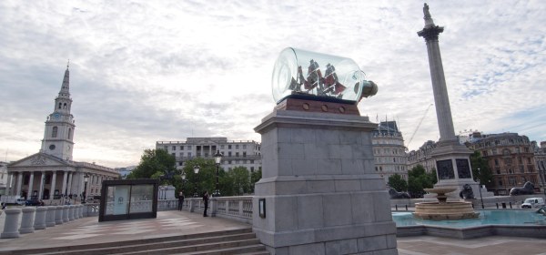 Nelsons Column -with St Martins in the Field Church and 4th Plinth