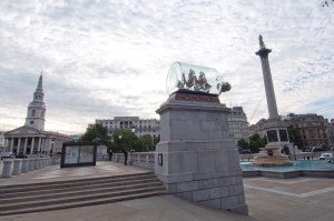 Nelsons Column -with St Martins in the Field Church and 4th Plinth