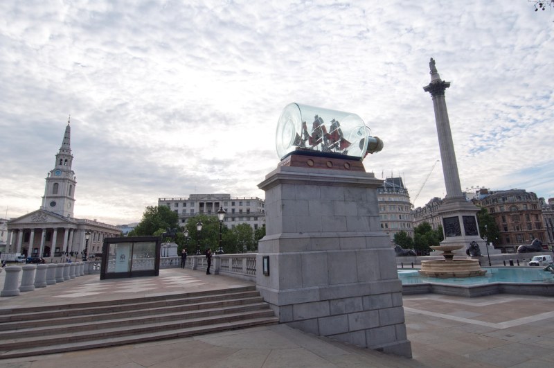 Nelsons Column -with St Martins in the Field Church and 4th Plinth
