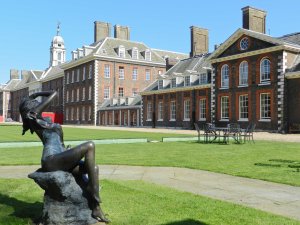 Royal Hospital view front entrance - pub side