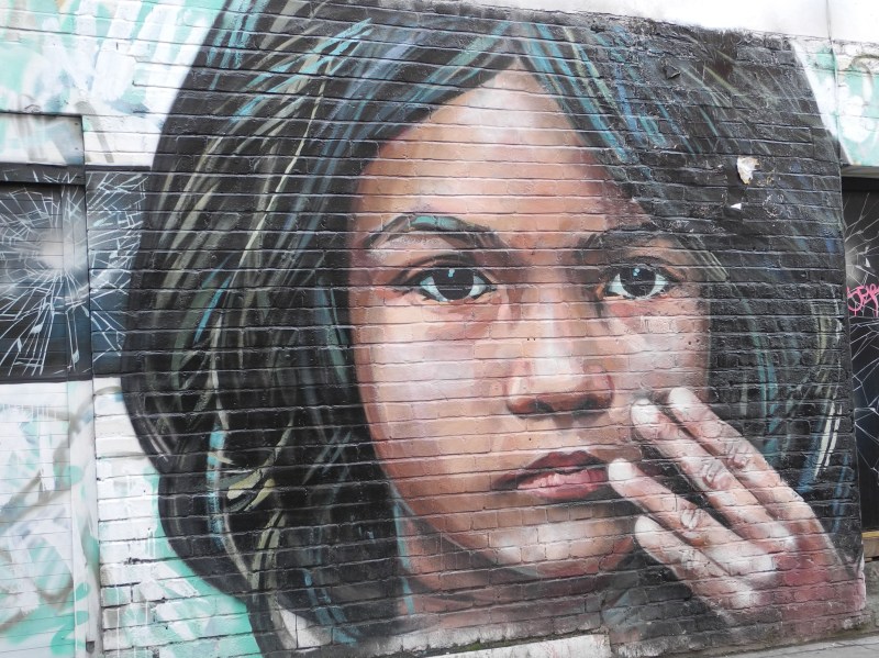 Wall art - side street in Brick Lane