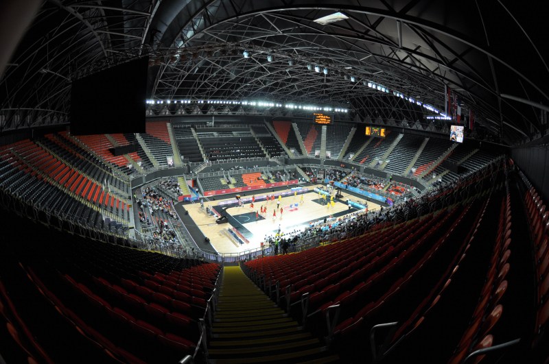Wide angle view of Arena