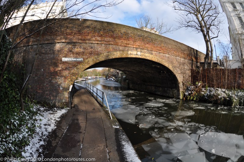Regents Canal by Regents Park - Winter Ice