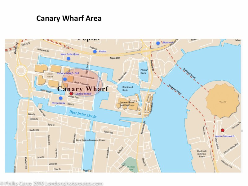 canary wharf map