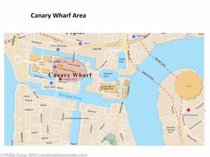 London Runs and Photo Routes -canary wharf map