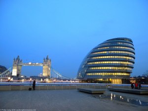 City Hall and Tower Bridge from the Queens Walk