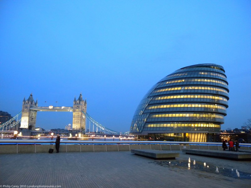 City Hall and Tower Bridge from the Queens Walk
