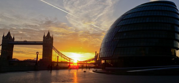 City Hall and Tower Bridge from the Queens Walk - Sunrise