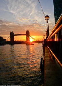 Sunrise London Bridge from Queens Walk