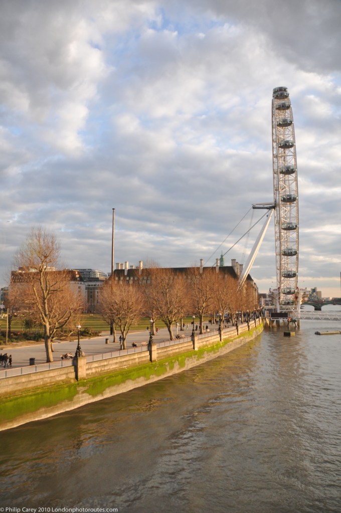 London Eye from Golden Jubilee Bridge -