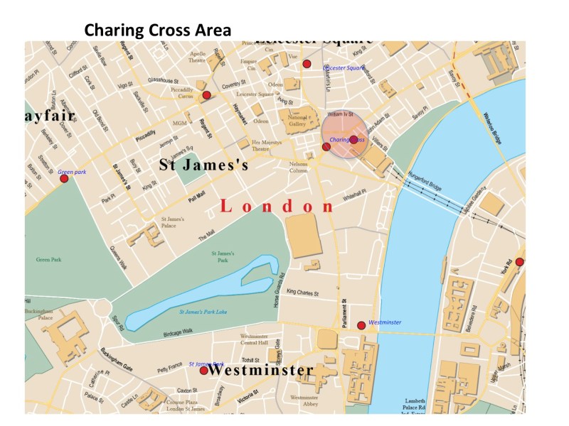 Charing Cross Area Map