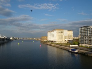 Royal Victoria Dock - Looking towards east and City Airport