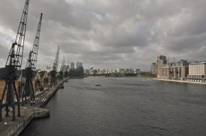 Bridge view across Dock and towards Docklands