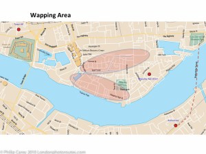 London Runs and Photo Routes - wapping map