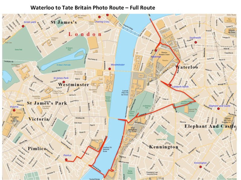 Waterloo to tate ful route