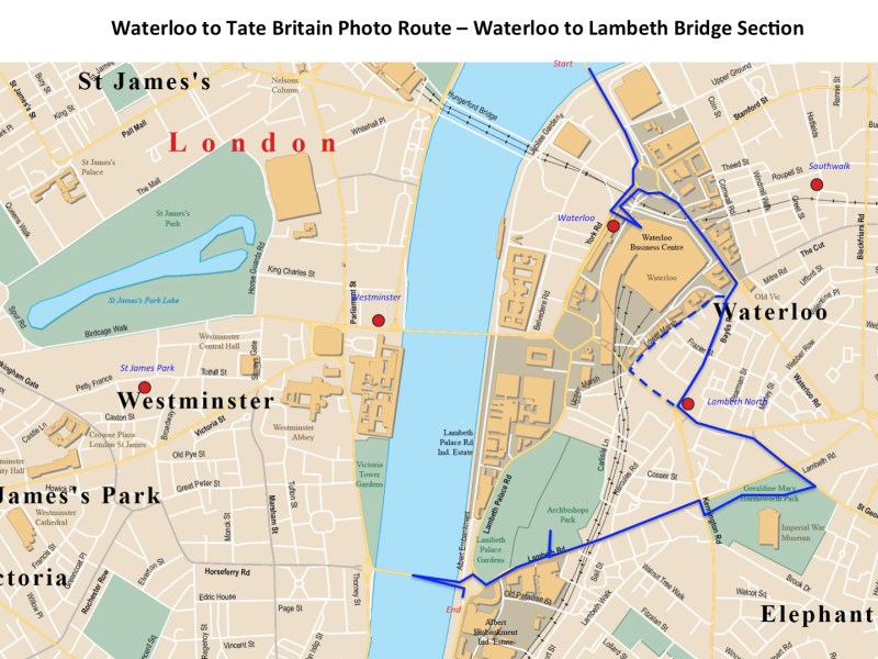Waterloo to tate part 1 to Lambeth bridge