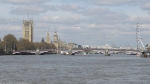 Looking back towards Westminster from Albert Embankment