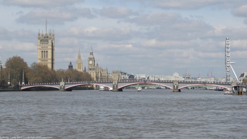 Looking back towards Westminster from Albert Embankment
