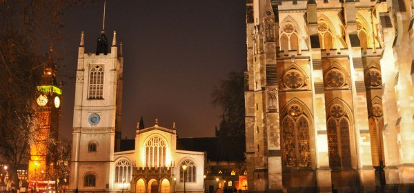 Night view- North side of Abbey, St Margaret Church and Big Ben