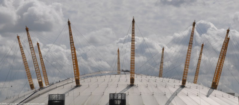 Detail of the O2 Arena's dome