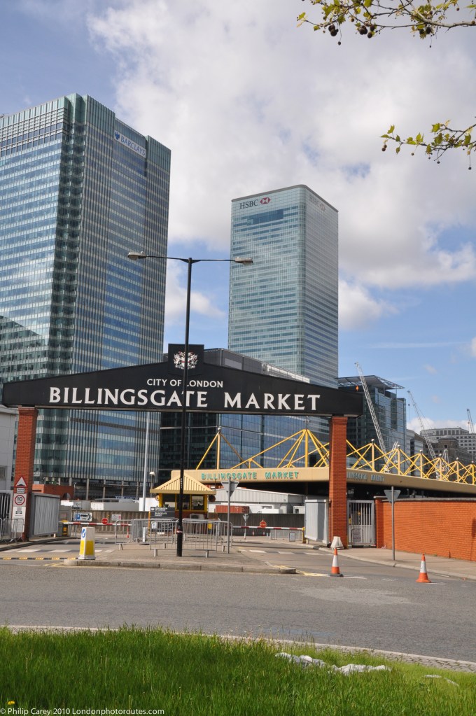 Billingsgate Fish Market Entrance on Trafalgar Way