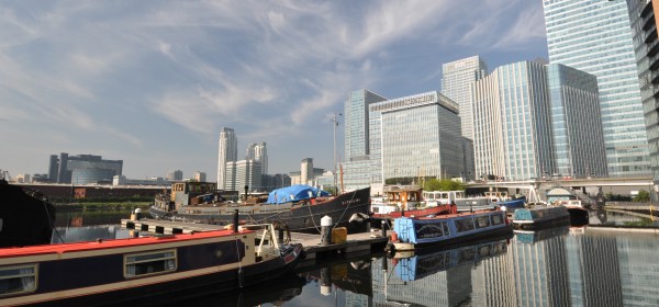 Blackwall Basin and barges