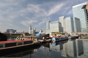 Blackwall Basin and barges