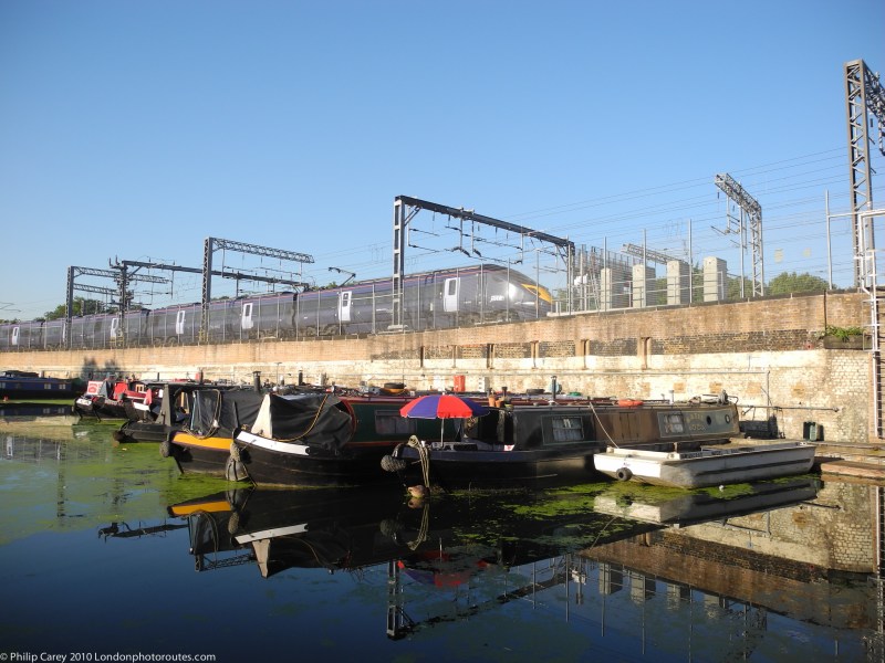 Barges and Trains on Regents Canal