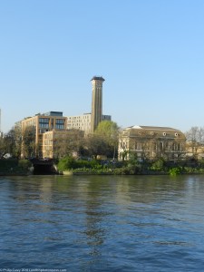 Old Chelsea Waterworks Tower - Grosvenor Canal from South Bank