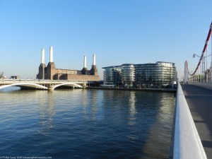 View from Chelsea Bridge towards Battersea Power Station