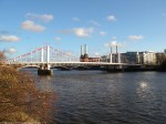 Chelsea Bridge from Chelsea Embankment - Looking east