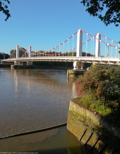 Chelsea Bridge from Grosvenor Road - Looking west