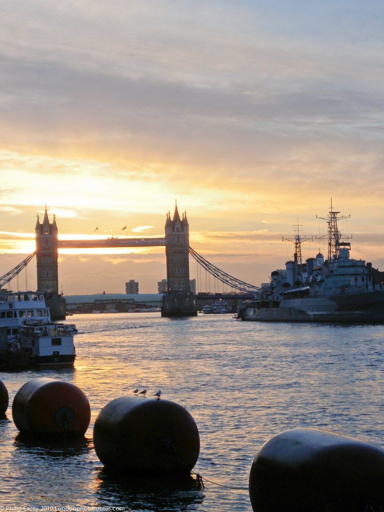 View toward Tower bridge from Grants Key Wharf - London Bridge
