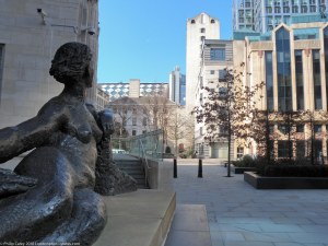 Looking towards St. Mary Aldermanbury Garden