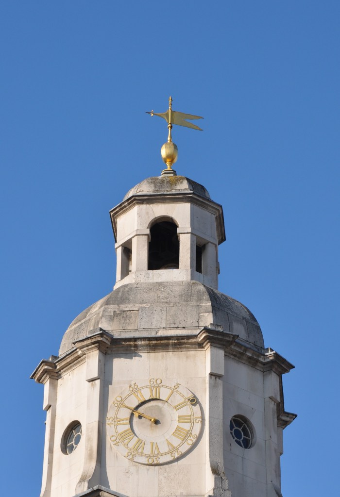 Clock on Horse Guards - Black 2 showing time of Charles I execution