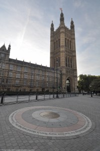 Analemmatic Sundials and Victoria Tower from Old Palace Yard