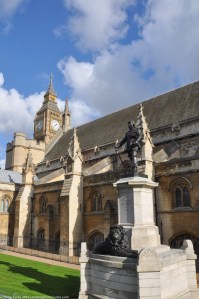 Oliver Cromwell outside Westminster Hall