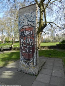 Section of the Berlin Wall by graffiti artist 'Indiano',