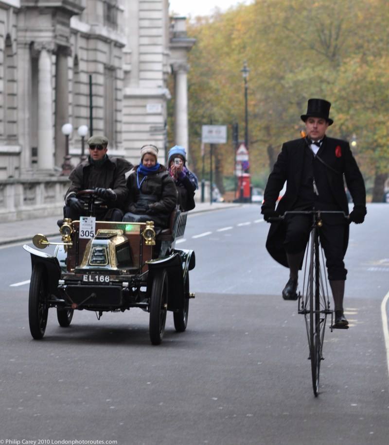 Penny Farthing Great George Street - London to Brighton Veteran Car Rally