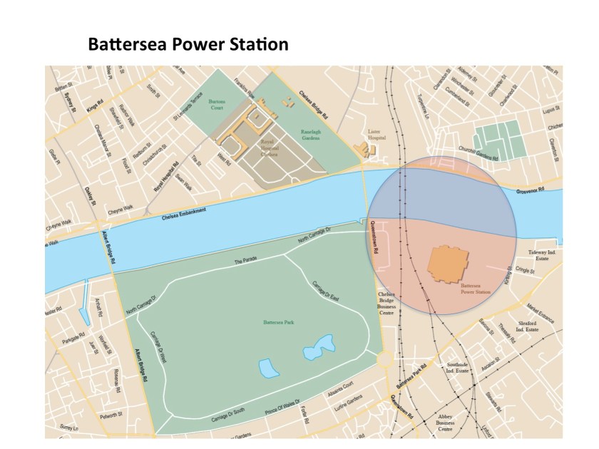 Map Battersea Power Station Map Battersea Power Station