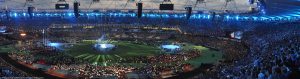 Stadium before the start of the closing ceremony