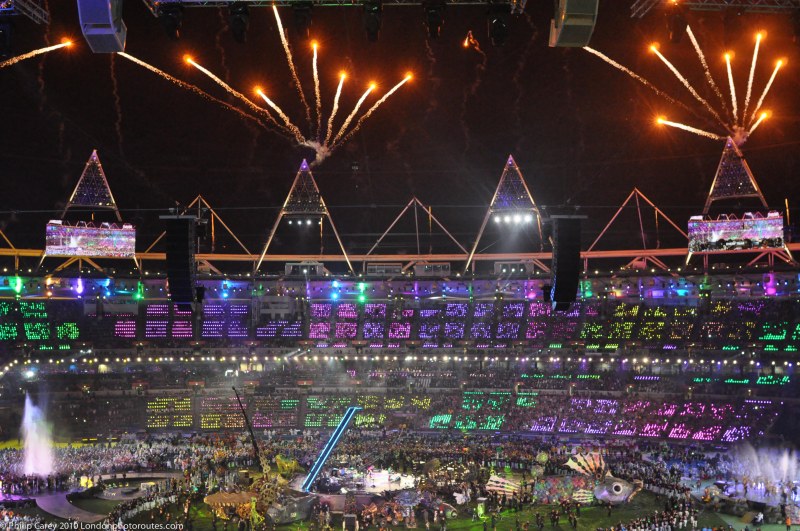 Start of the Closing Ceremony Fireworks