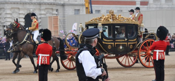 Armed Police Guard and Royal Coach - Royal Wedding 2011