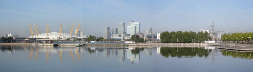 Dome and city from Victoria docks