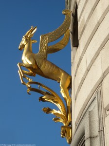 Springbox Emblem outside South Africa House