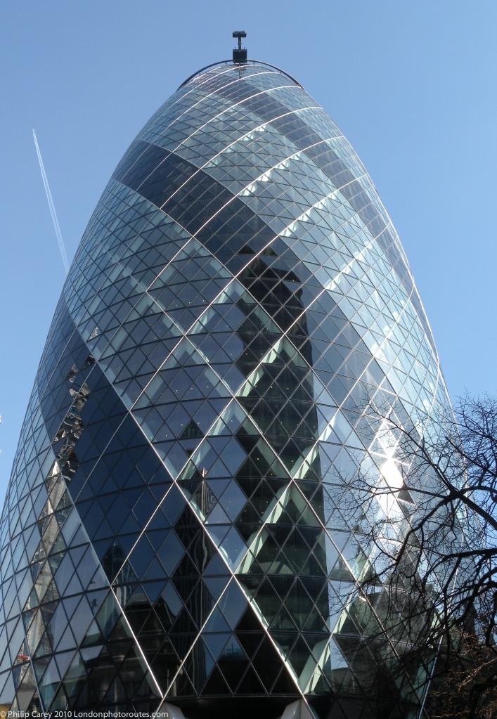View of the Gherkin 30 St Mary's Axe